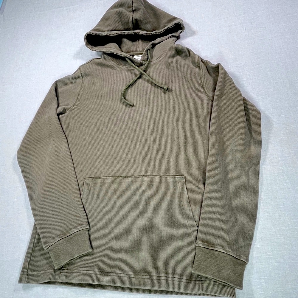 The North Face Hoodie Gray Ribbed Pullover Mens Small Long Sleeve Casual